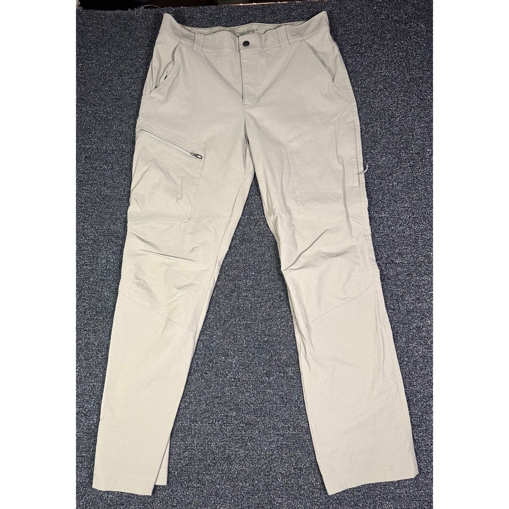 Columbia Omni-Shield Hiking Pants Mens 34x32 Tan Nylon Stretch Outdoor Cargo
